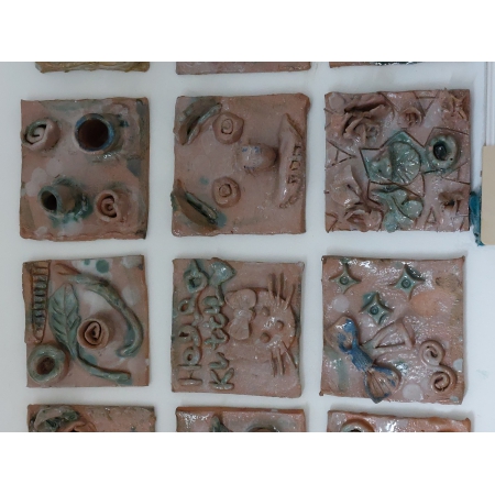 陶砌壁磚-補校學生陶藝創作